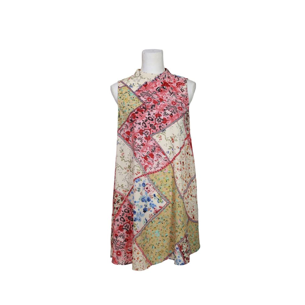 JODIFL sleeveless colorful bright top blouse‎ floral boho small